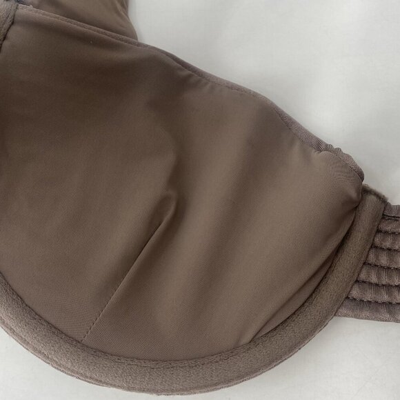 Devon Windsor Size Large Rue Top Bikini Taupe Brown Satin NEW Swim Top - Picture 13 of 13